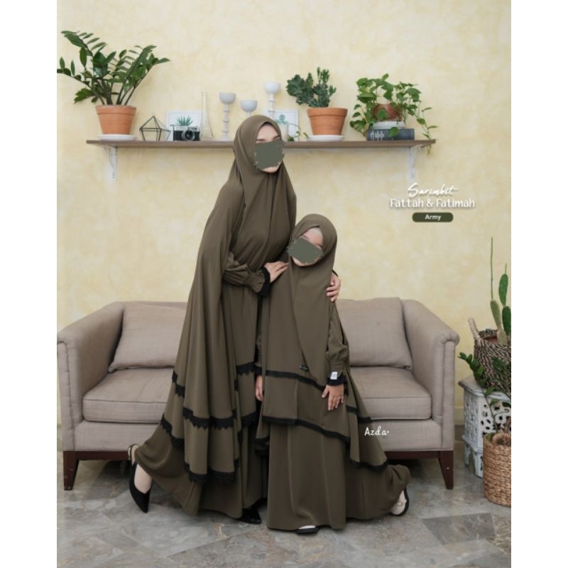 fatimah gamis syari set ori azda