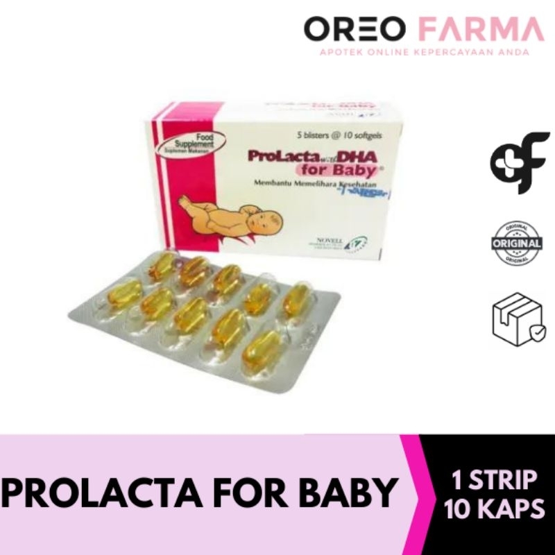 Prolacta DHA for Baby Strip isi 10 Kapsul | Prolacta Baby | Minyak Ikan untuk Bayi