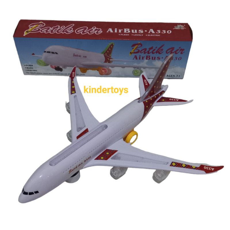 Mainan Pesawat Terbang Bersuara Berlampu / Mainan Pesawat Batik Air