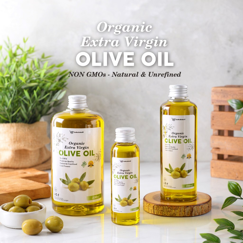 

Organic Extra Virgin Olive Oil Pure 100% EVOO Minyak Zaitun Extra Virgin Murni 100ml