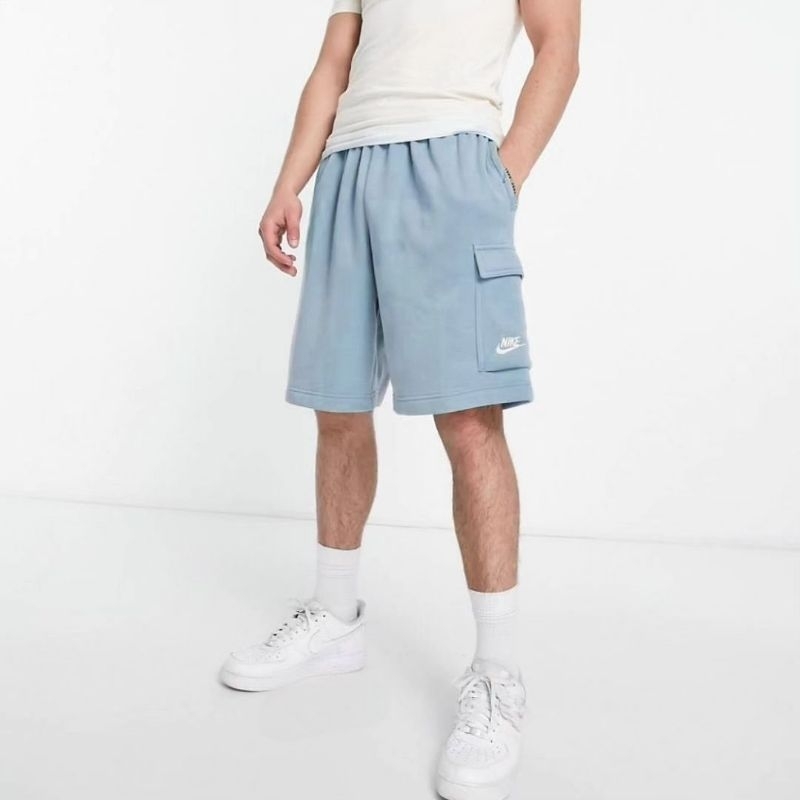 Short Pants Cargo Nike Original Fleece Blue Sweatpants Celana Pria