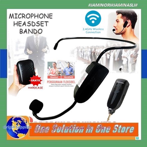 Wireless Microphone Professional Mikrofon Nirkabel Lavalier Mikrofon Untuk HP DSLR Zoom Youtube