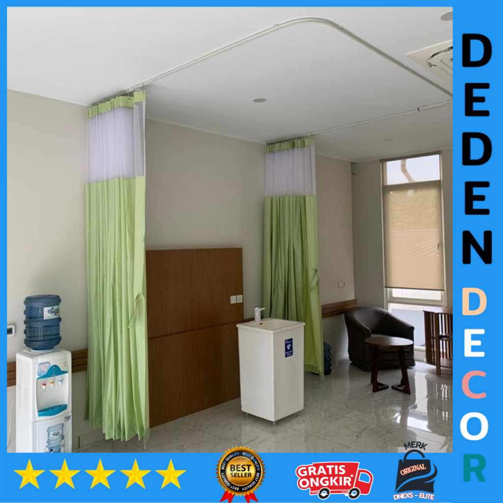 pesanan tirai penyekat untuk di ruangan rumah sakit instansi kesehatan sekat ruang