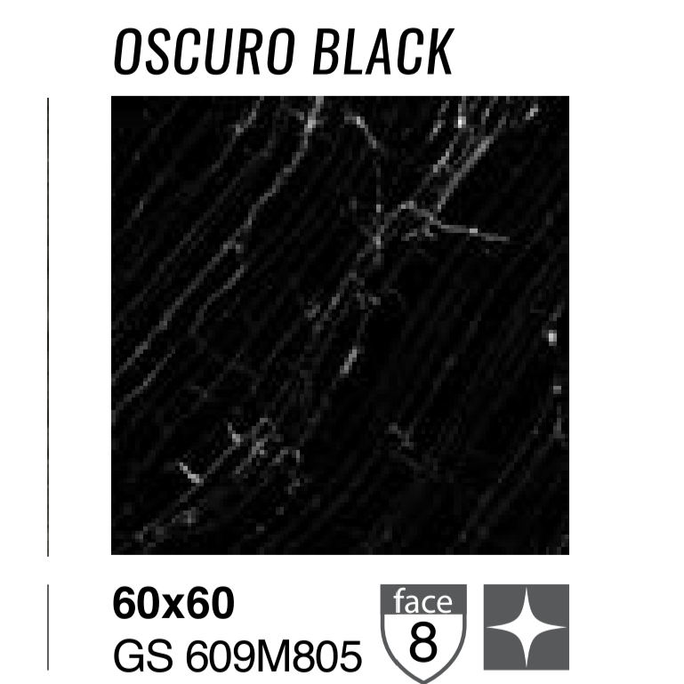 GRANIT GARUDA UNTUK LANTAI DAN DINDING GRADE A UKURAN 60X60 OSCURO BLACK