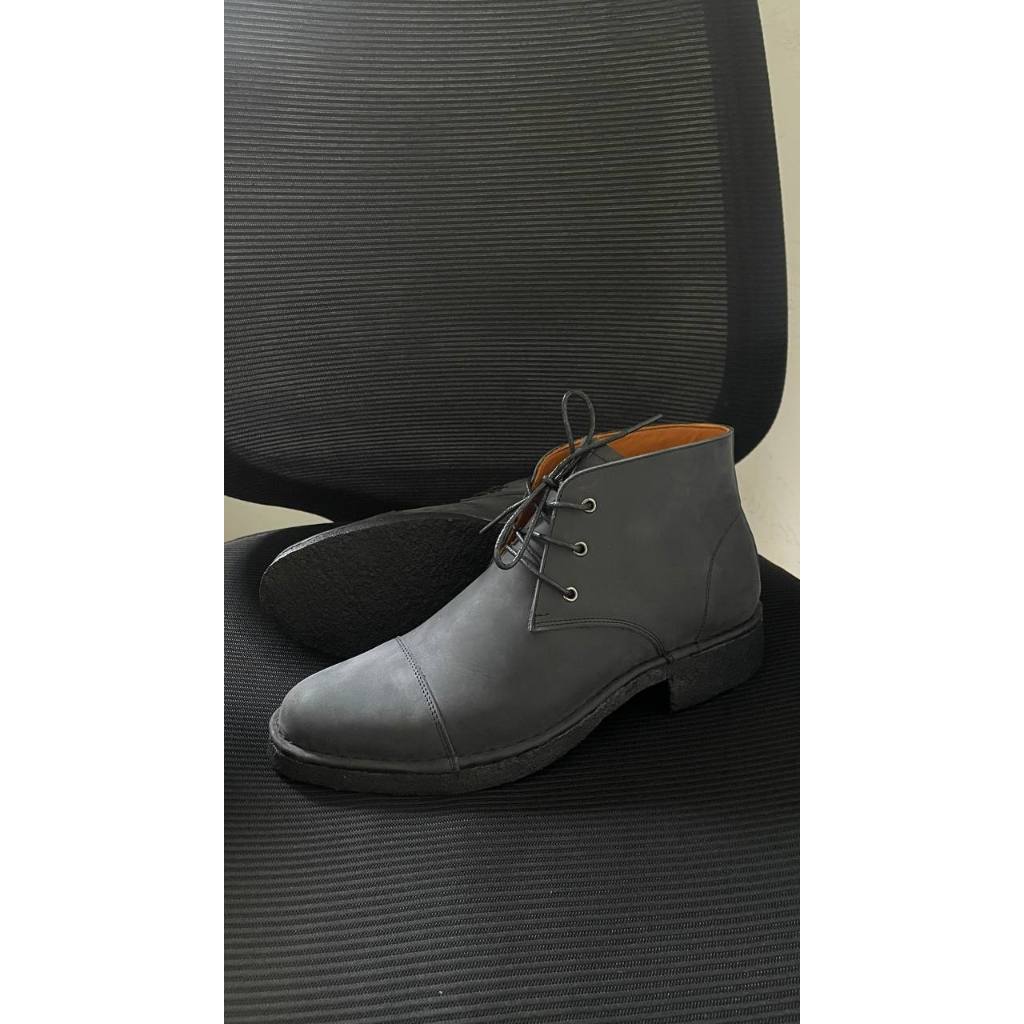 Jonas Black - Chukka Boots Ankle Boots Sepatu Kulit Pria