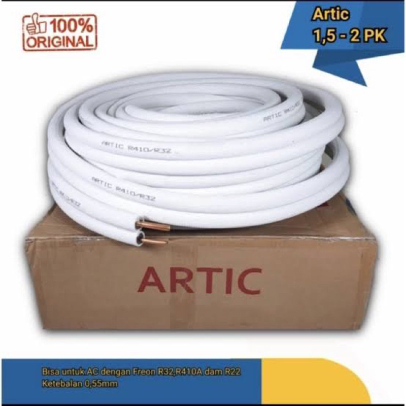 ARTIC Pipa AC 1 1/2 Pk , 2 PK Pipa Ac ARTIC 1 1/2 PK Pipa Ac Artic 2 PK "untuk Freon R22, R410a ,R32