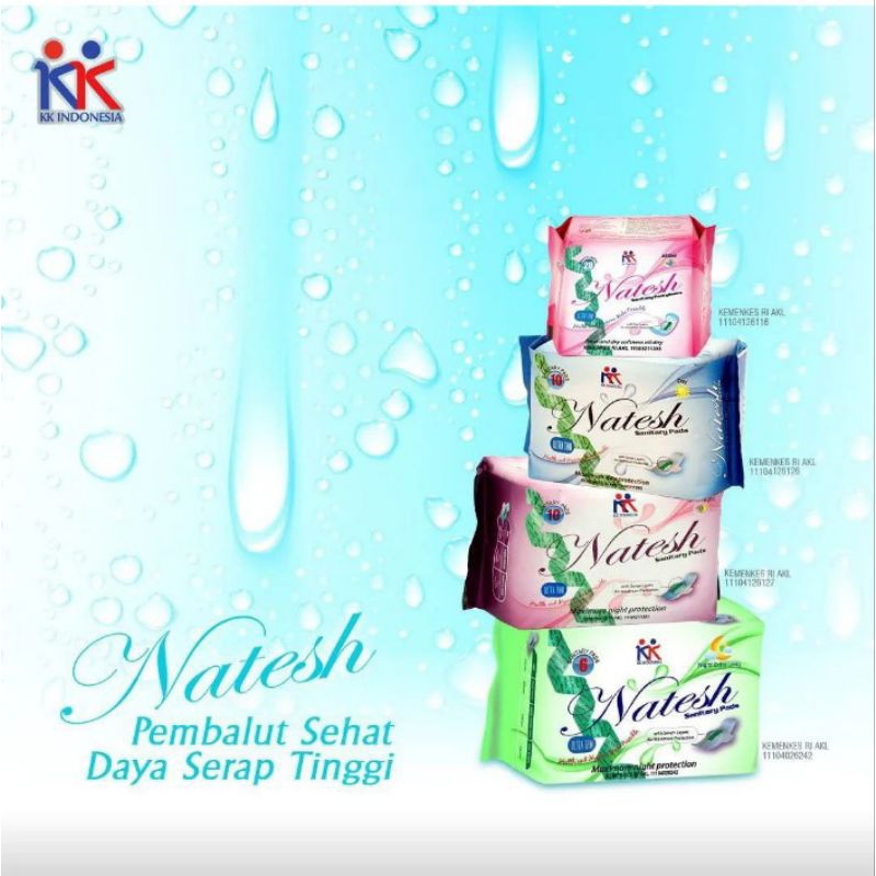 Pembalut Herbal Natesh| Natesh Pantyliner| Natesh Day | Natesh Night | Natesh Extra Long