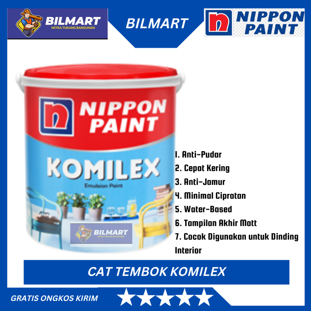 CAT TEMBOK INTERIOR 4.5 KG KOMILEX NIPPON PAINT