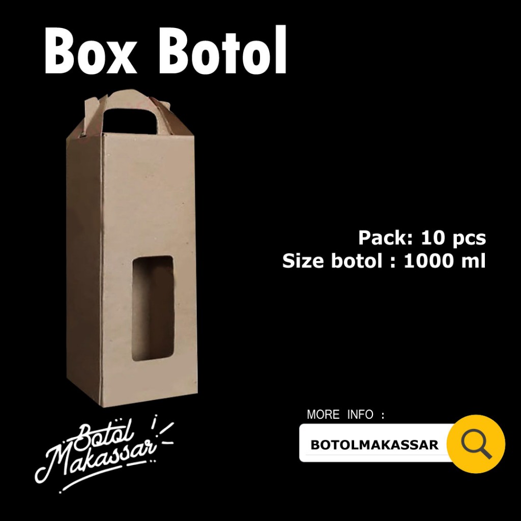 

Box Botol Sekat Ukuran 250ml, 500ml, 1.000ml (1pack isi 10pcs)