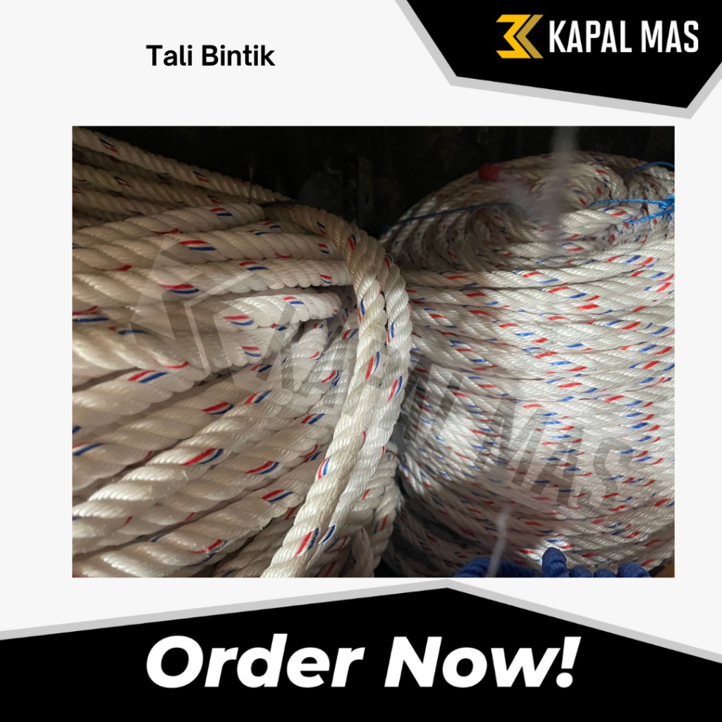TALI BINTIK / TALI PUTIH MERAH PUTIH / TALI TAMBANG/ METER
