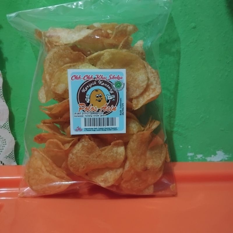 

Keripik kentang polos ( rasa asin)