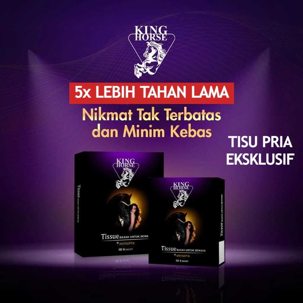 King Horse Tisue Tissu Tisue Magic Khusus Pria Dewasa Box Isi 6 Sachet