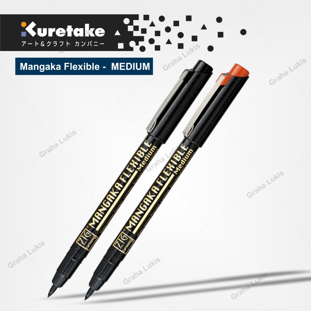 

Kuretake Zig Mangaka Flexible with Medium Black/Sepia Nib