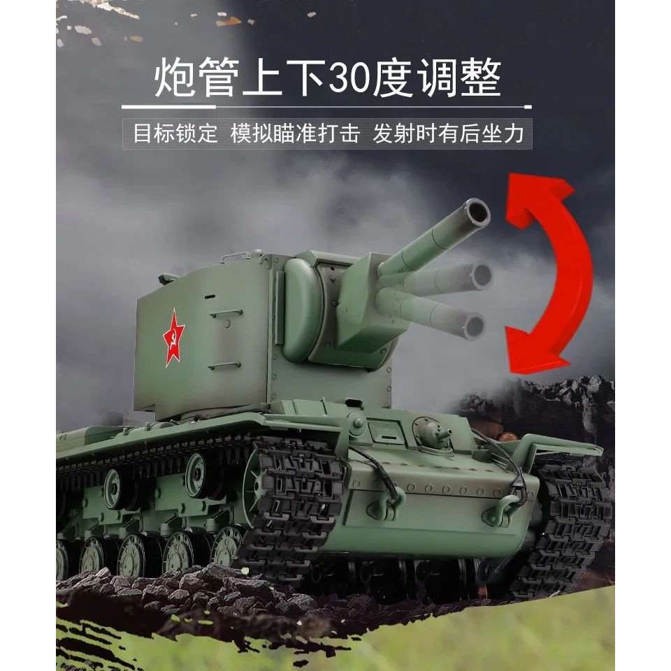 Henglong Rusia RC Tank Millitary 3949-1 Pro Russian Rusia KV-2 1/16 2.4Ghz