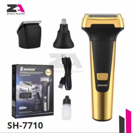 SHINON SH-7710 ALAT CUKUR RAMBUT BULU | PISAU CUKUR JENGGOT | 3 IN 1 HAIR CLIPPER SHAVER NOSE TRIMME
