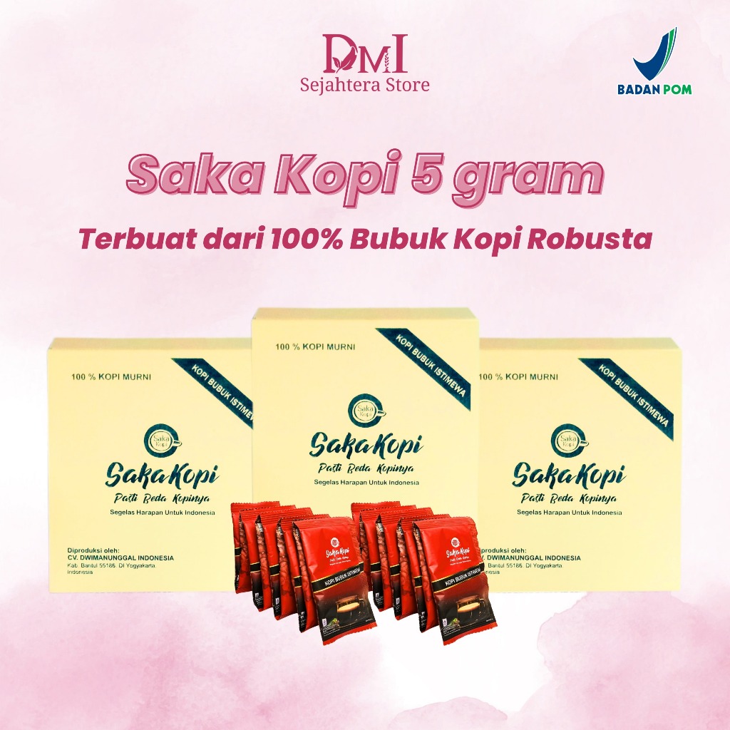 

KOPI ROBUSTA MURNI KEMASAN 5 GRAM BPOM DAN HALAL ( 1 Renteng Isi 10 Pcs )