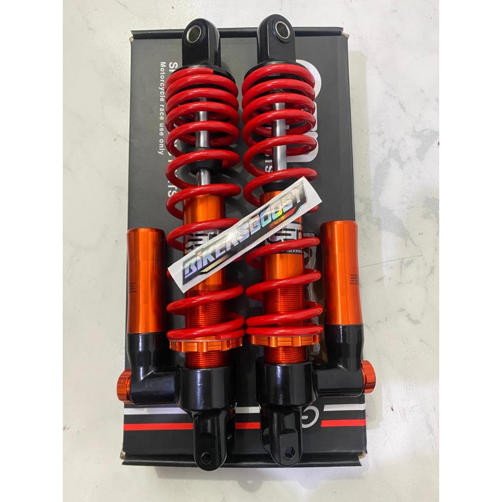 Shock Gen Cen Genesis Yamaha NMAX 335 mm TA 09 CNC tabung Orange Red