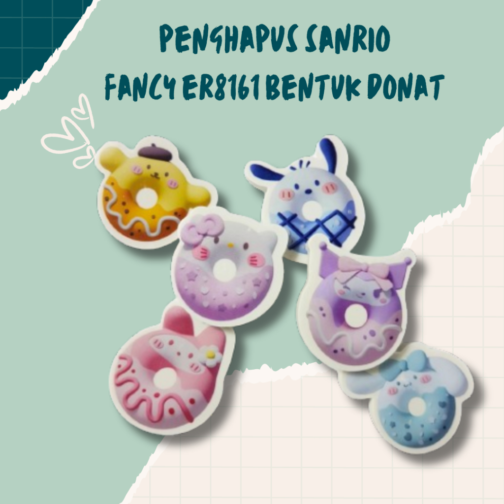 

[PCS] PENGHAPUS / ERASER KARAKTER LUCU BENTUK DONAT FANCY ER8161