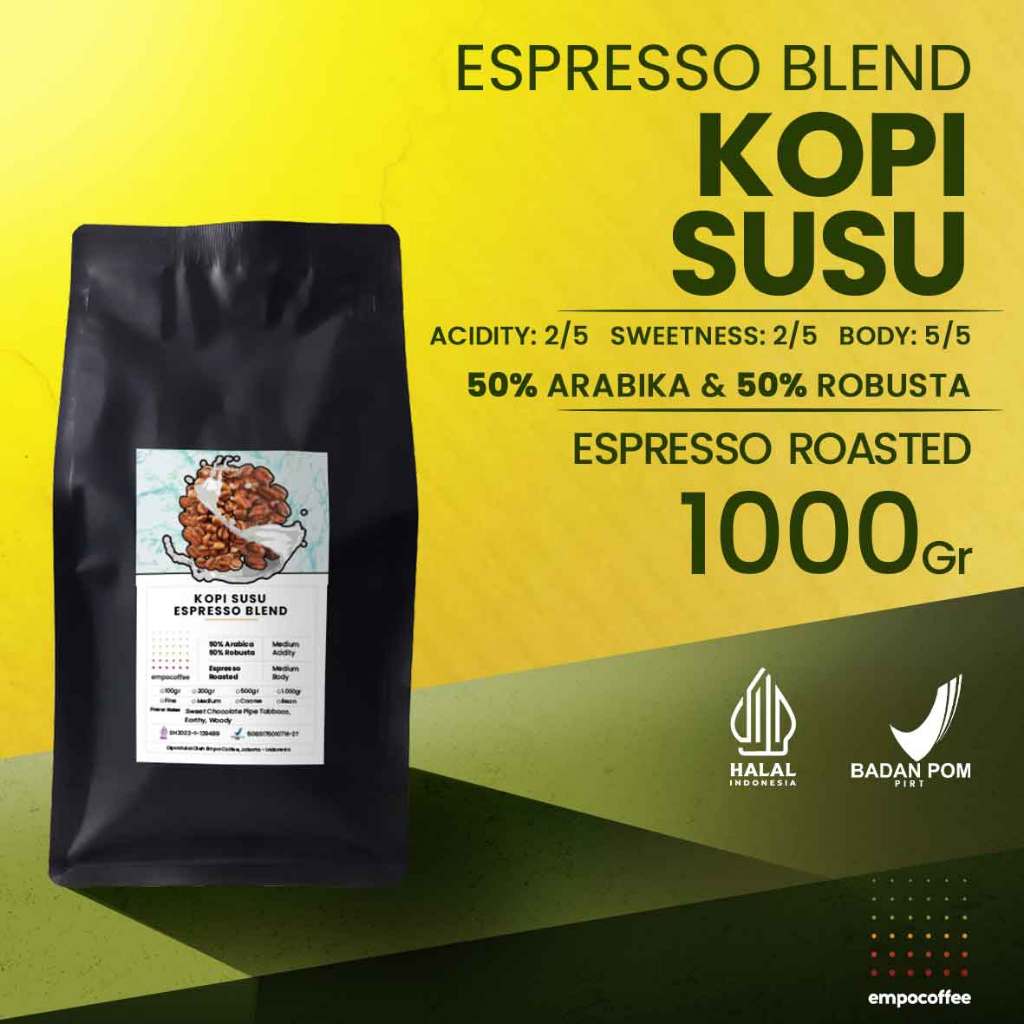 

Kopi Susu Espresso House Blend Coffee Bean Coffe Minuman Kekinian 1Kg