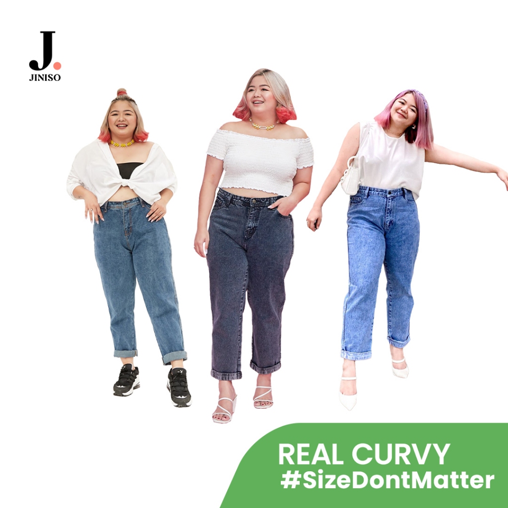 JINISO - Jumbo Highwaist Boyfriend Real Curvy Jeans