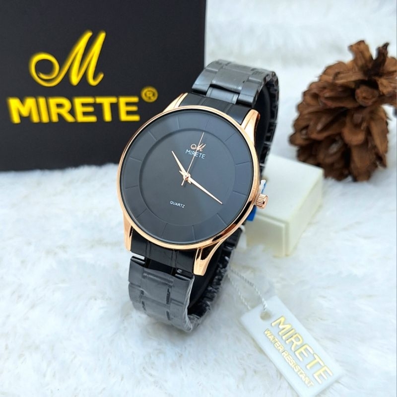 MIRETE Jam Tangan Cowok/Pria Original Model Casual Dan Tipis. Tahan Air Realpict Sesuai Foto