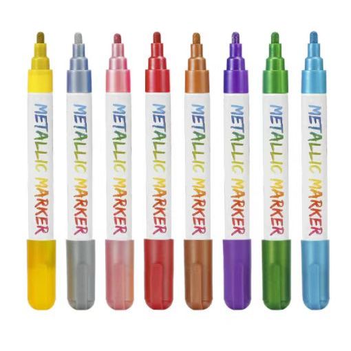 

chalk marker/kapur cair/spidol papan tulis set 8 metallic