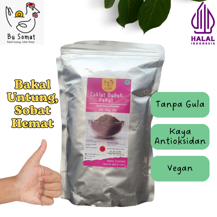 

Coklat Bubuk Premium / Dark Cocoa Powder Bu Somat 250g