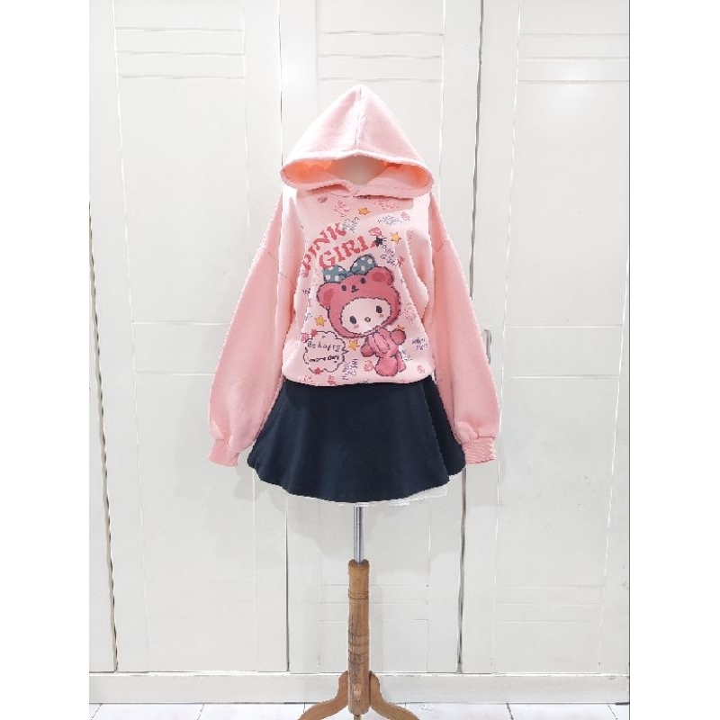 Cute sweater bear pink | kawai kawaii liz lisa rojita dear my love deary | jiraikei jirai kei grunge