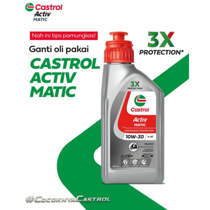 Paket oli castrol + gardan buat motor matic bonus sticker
