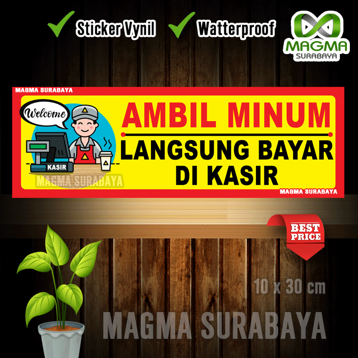 

Stiker AMBIL MINUM Langsung Bayar di kasir