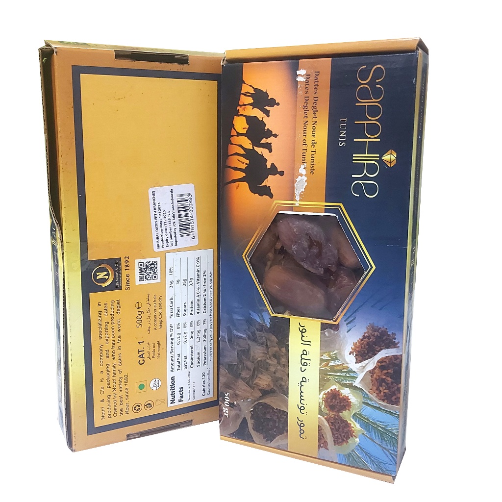 

Kurma Tunisia Tangkai 500GR Tunis Deglet Noor Premium Dates