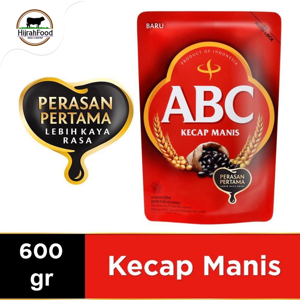

ABC Kecap Manis 600gr Sweet Soy Sauce Kemasan Pouch Kedelai Pilihan