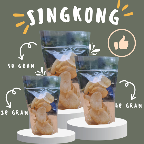 

[KEMASAN POUCH] Keripik Singkong Original 50 gram Termurah Terenak