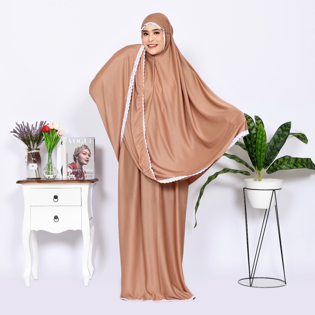 MUKENA DEWASA JUMBO TRAVELLING AMPLOP RENDA JERSEY SUPER HYGET ADEM LEMBUT NYAMAN PREMIUM QUALITY