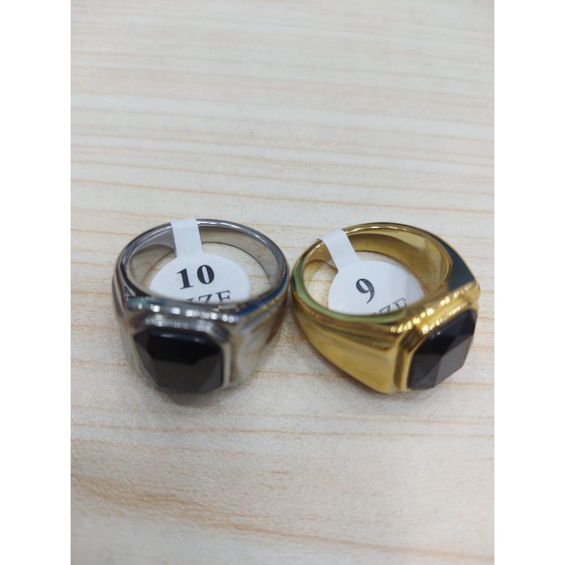 Premium rings real titanium anti karat cincin titanium pria wanita kotak