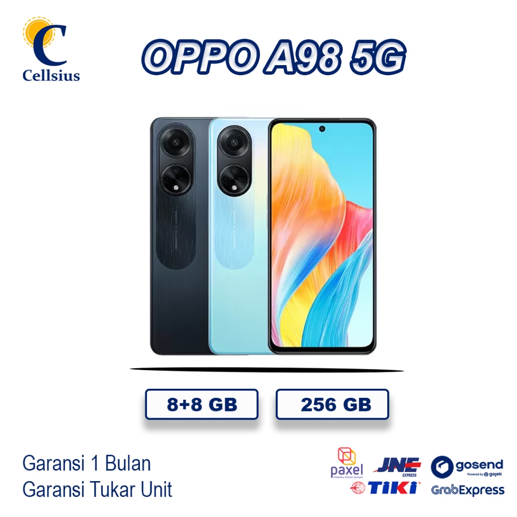 OPPO A98 5G RAM 8/256GB 64MP Snapdragon 695 5000mAh SuperVOOC 67W - BLUE