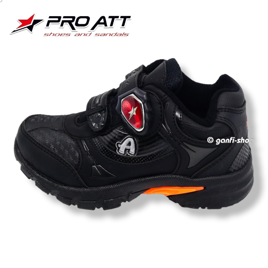 PRO ATT MGP 457 V Sepatu Sekolah Anak Laki Laki Hitam Spatu Magnet