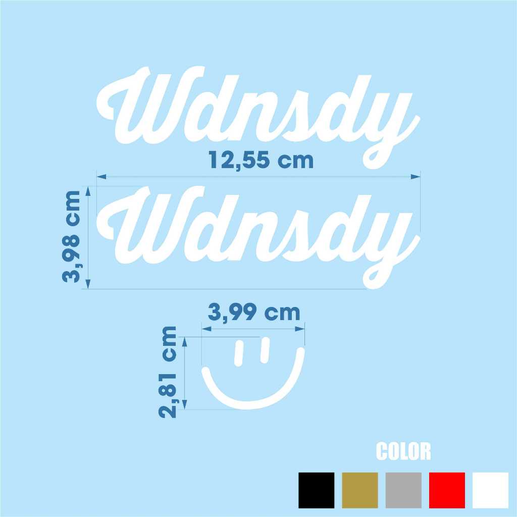 Cutting sticker stiker sepeda WDNSDY logo pack vinyl