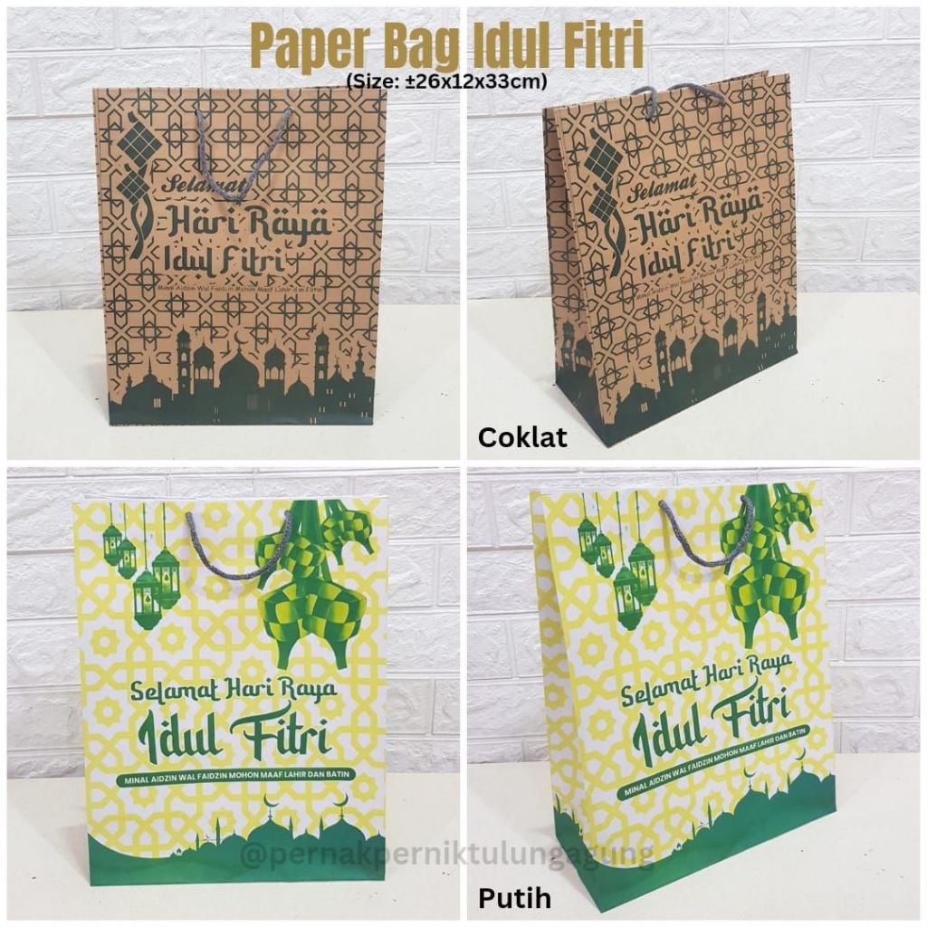 

Paper Bag Idul Fitri - Paper Bag Karton - Tas Karton - 1 lusin
