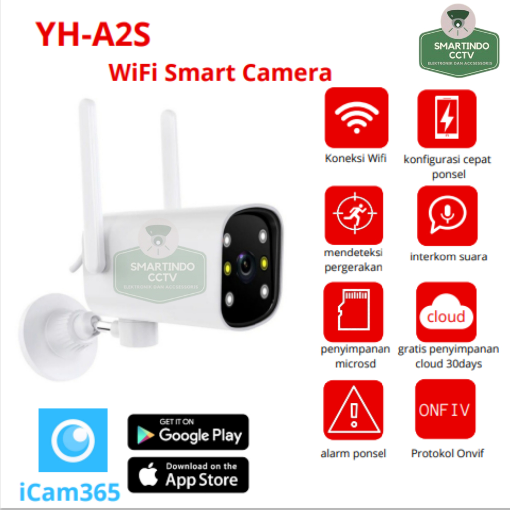 CCTV Outdoor iCam365 YH-A2S IP66 Smart Wireless CCTV