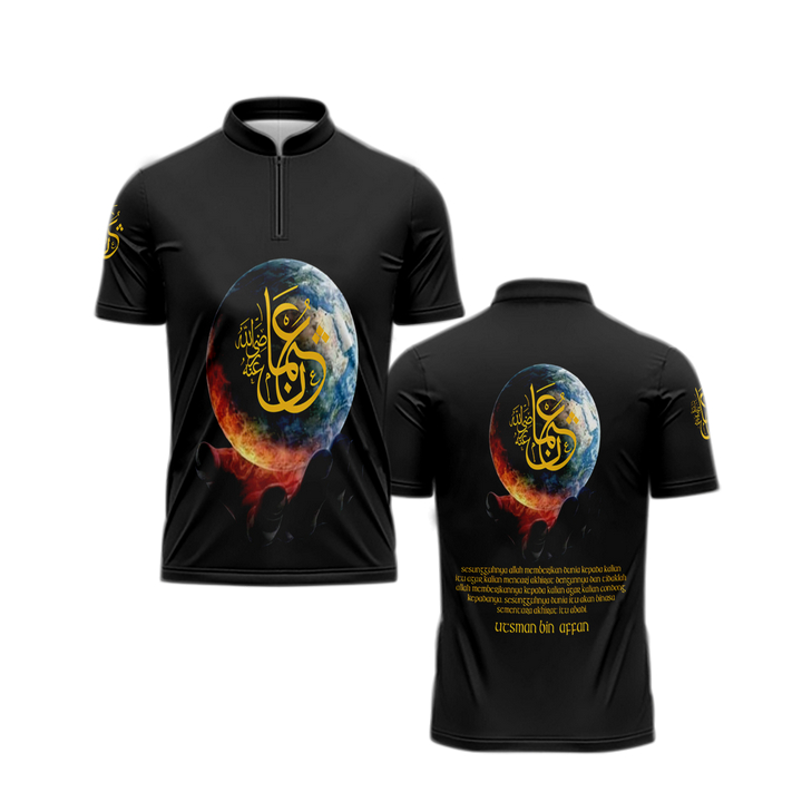 Baju Kaos T-shirt UTSMAN BIN AFFAN Fullprint Terbaru Art 1