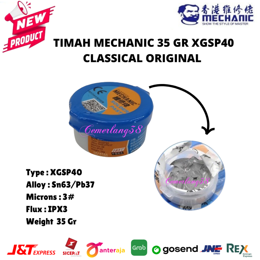 Timah cair mechanic 35 GR Original Timah Cair pasta solder XGSP 40