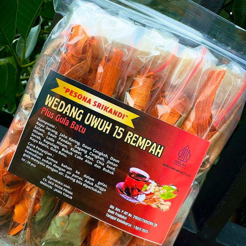 

Paket 100 pcs Bonus 30 pcs Pesona Srikandi Wedang Uwuh 15 Rempah