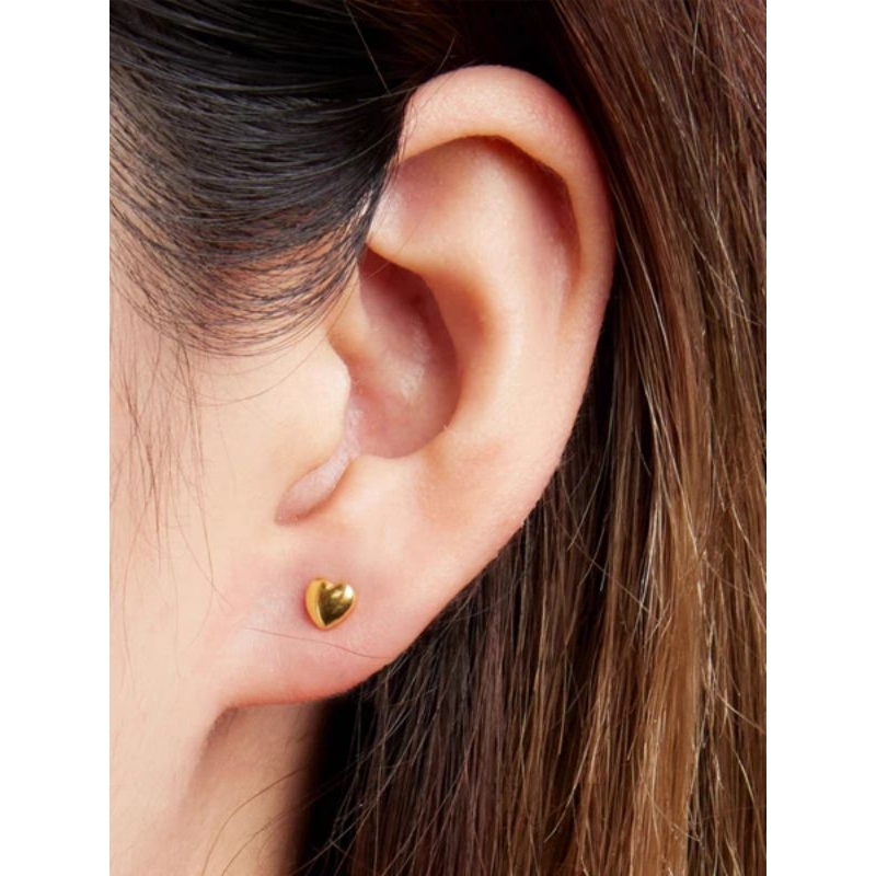 ANTING TITANIUM WANITA LOVE KECIL / ANTING TUSUK LOVE  WANITA KOREA TERBARU