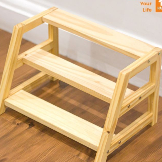 TERBAIK.. Rak Mini 3 Tingkat FULL KAYU Aestetic | Rak Bumbu 3 Tingkat FULL KAYU