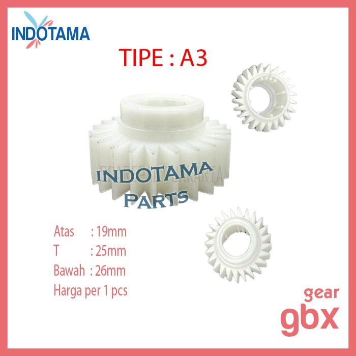 Gear plastik gearbox 1 tabung mesin cuci tipe A3