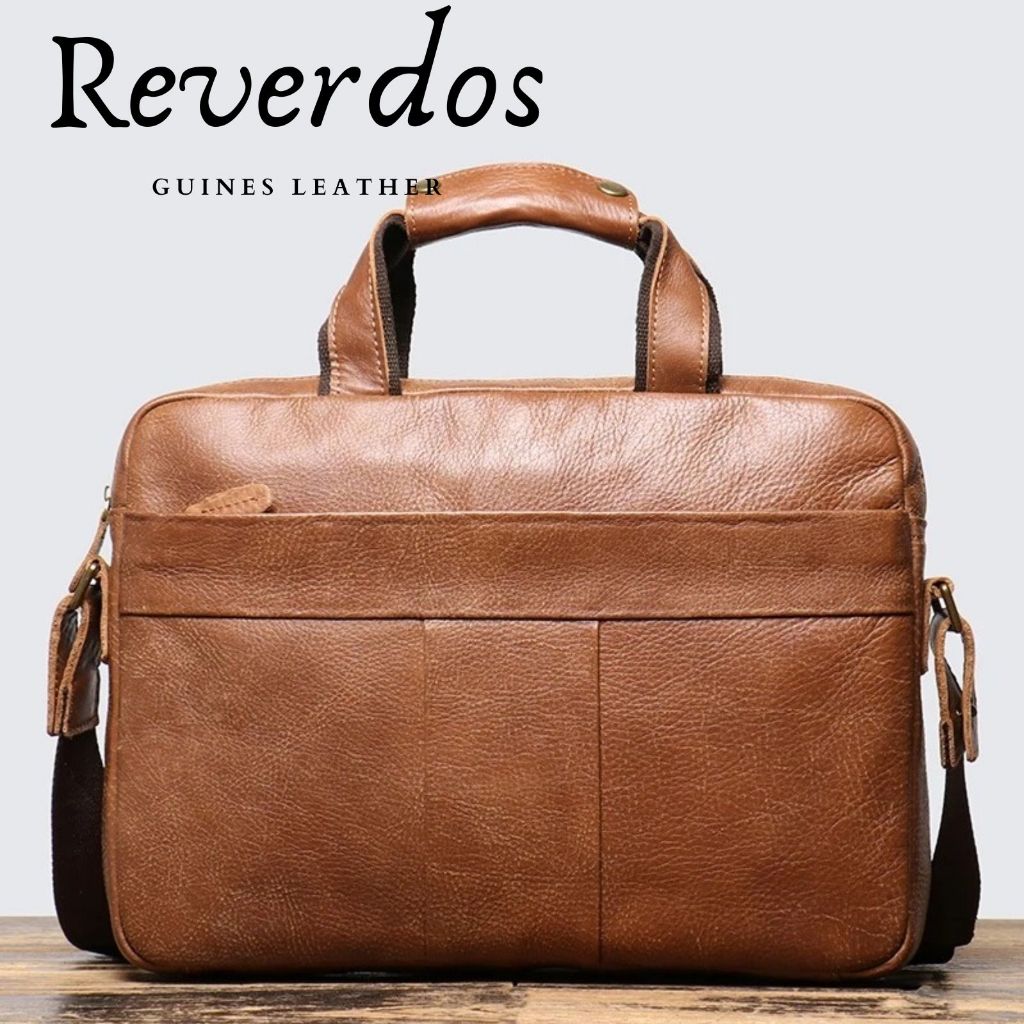 Tas Jinjing Pria Kulit Asli - Tas File A4 Kantor Bisnis Modis Pria Kulit Asli