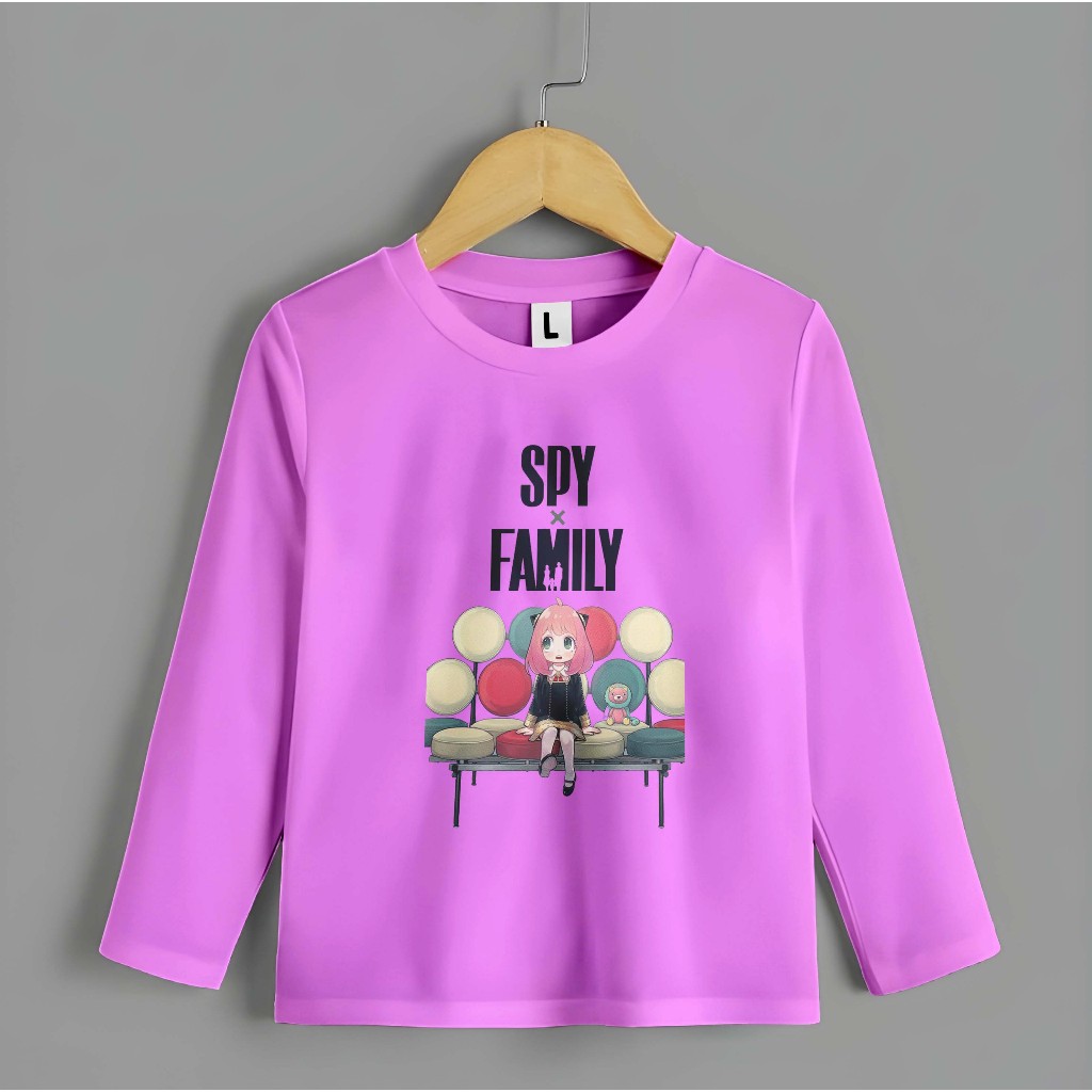 Baju Kaos Anak Lengan Panjang Motif SPX And Family Anya Bahan Premium UNISEX