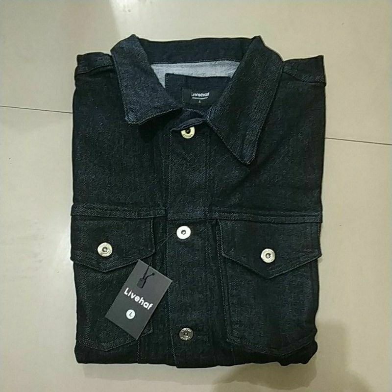 Jaket Denim Livehaf Baru size L