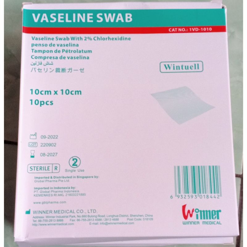 Vaseline Swab seperti Lomatul, Supratul